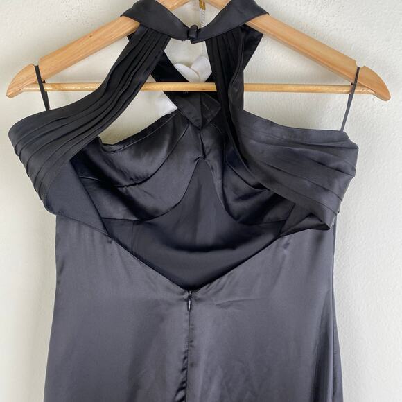 Meshki Dylan Rose Halter Dress Size S Black Maxi Halter Gala Formal Occasion - Picture 9 of 14